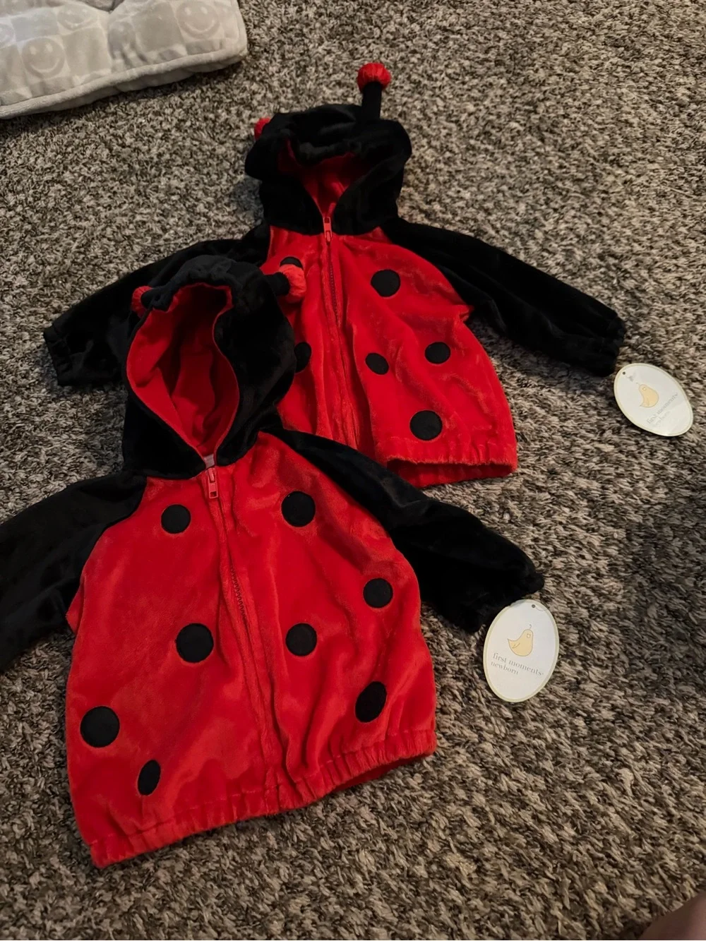 Baby Ladybug Hooded Costume Jacket - Red & Black